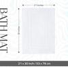 Feather & Stitch 2 Piece Towel Like Bath Mats (30x21 Inch) 100% Cotton Terry Bath Mats, Bathroom Shower Floor Mats [NOT A Bathroom Rug], Soft Absorbent Washable Mats - White view 2
