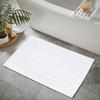 Feather & Stitch 2 Piece Towel Like Bath Mats (30x21 Inch) 100% Cotton Terry Bath Mats, Bathroom Shower Floor Mats [NOT A Bathroom Rug], Soft Absorbent Washable Mats - White view 4