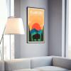 Yellowstone National Park, Retro Travel Poster Print, Yellowstone National Park Volcanic Hot Spot, Office Wall Art - 12x18 view 2