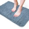 Yeaban Chenille Bathroom Rugs Non-Slip Thick Plush Bath Mat - Absorbent Washable Bath Rugs for Bathroom Shower Sink (Blue, 20" x 32") view 1