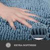 Yeaban Chenille Bathroom Rugs Non-Slip Thick Plush Bath Mat - Absorbent Washable Bath Rugs for Bathroom Shower Sink (Blue, 20" x 32") view 2