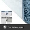 Yeaban Chenille Bathroom Rugs Non-Slip Thick Plush Bath Mat - Absorbent Washable Bath Rugs for Bathroom Shower Sink (Blue, 20" x 32") view 3