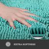 Yeaban Chenille Bathroom Rugs Non-Slip Thick Plush Bath Mat - Absorbent Washable Bath Rugs for Bathroom Shower Sink Carpet (Teal, 20" x 32") view 2