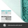 Yeaban Chenille Bathroom Rugs Non-Slip Thick Plush Bath Mat - Absorbent Washable Bath Rugs for Bathroom Shower Sink Carpet (Teal, 20" x 32") view 3