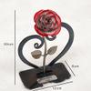 ACEVER Hand Forged Rose Metal Artificial Flower for Birthday Wedding Valentines Day Home Garden Yarn Patio Desktop Decor (Pink) view 3