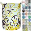Aouker Merdes 19.7 Waterproof Foldable Laundry Hamper, Dirty Clothes Laundry Basket, Linen Bin Storage Organizer for Toy Collection (Flower) view 1