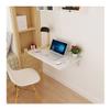 AGYHAM Wall Mounted Folding Table Workbench Computer Desk, Home Shop Apartment Wall Mounted Small Wooden Table with Metal Stand (Size : 60x40cm/23.62x15.74in) view 1