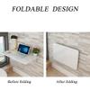 AGYHAM Wall Mounted Folding Table Workbench Computer Desk, Home Shop Apartment Wall Mounted Small Wooden Table with Metal Stand (Size : 60x40cm/23.62x15.74in) view 4