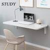 AGYHAM Folding Wall Mounted Workbench Deciduous Table, Kitchen Bedroom Wall Mounted Computer Desk with Metal Stand, Easy to Install (Size : 120x50cm/47.24x19.68in) view 3