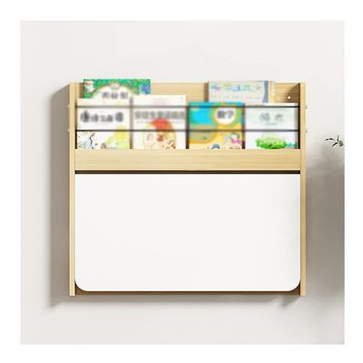 AGYHAM Folding Wood Table Wall Mounted Fall Leaves Table Wall Table, Living Room Bedroom Floating Computer Desk with Storage Rack (Size : 80X39CM)