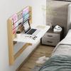 AGYHAM Folding Wood Table Wall Mounted Fall Leaves Table Wall Table, Living Room Bedroom Floating Computer Desk with Storage Rack (Size : 80X39CM) view 2