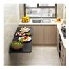 AGYHAM Folding Table Wall Mounted Deciduous Table, Wall Mounted Desk Wall Table Dining Table, Floating Wooden Table with Metal Stand (Color : Black, Size : 40x25cm) view 1