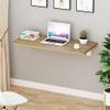 AGYHAM Folding Table Wall Mounted Deciduous Table, Wall Mounted Desk Wall Table Dining Table, Floating Wooden Table with Metal Stand (Color : Black, Size : 40x25cm) view 2