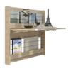 AGYHAM Folding Table Wall Mounted Deciduous Table Wall Table Home Hotel Apartment Hanging Desk Wooden Table Computer Desk with Shelf (Color : Wood Color, Size : Table Length 55cm) view 1