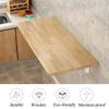 AGYHAM Wall Mounted Folding Table, Wooden Floating Deciduous Table with Metal Stand, Living Room Bedroom Stand Workbench Computer Desk (Size : 40X25cm) view 4