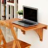 AGYHAM Folding Solid Wood Desk Wall Mounted Fall Leaves Desk Wall Desk, Space Saving Desk Computer Desk Desk, 60-120CM (Size : 60X40CM) view 2