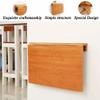 AGYHAM Folding Solid Wood Desk Wall Mounted Fall Leaves Desk Wall Desk, Space Saving Desk Computer Desk Desk, 60-120CM (Size : 60X40CM) view 3