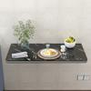 AGYHAM Folding Table Wall Mounted Deciduous Table, Marble Pattern Wall Mounted Desk Wall Table Dining Table for Kitchen Dining Room (Color : Black, Size : 90X50cm) view 2