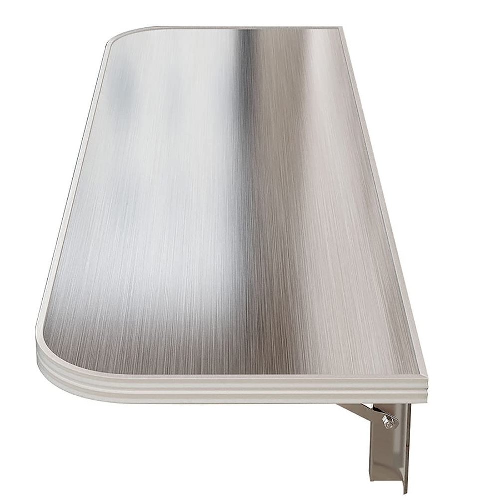 AGYHAM Folding Table Wall-Mounted Workbench Deciduous Table, Brushed Stainless Steel Craft Small Space Wall-Mounted Computer Table (Size : 50X30cm)