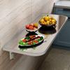 AGYHAM Folding Table Wall-Mounted Workbench Deciduous Table, Brushed Stainless Steel Craft Small Space Wall-Mounted Computer Table (Size : 50X30cm) view 3