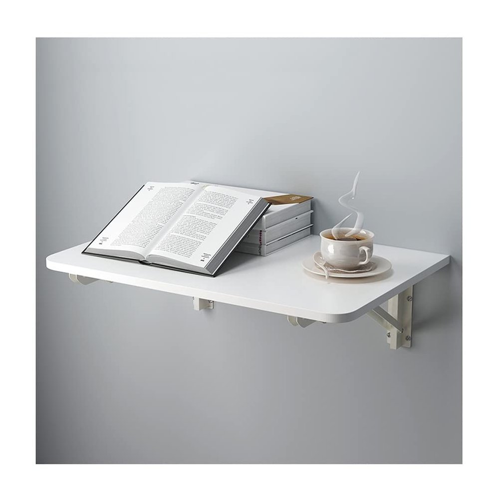 AGYHAM Folding Table Wall Mounted Workbench Deciduous Table Space Saving Floating Wooden Table, Computer Desk for Bedroom Living Room (Size : 80X40cm)