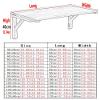 AGYHAM Folding Wall-Mounted Workbench Deciduous Table, Small Space Kitchen Dining Table, Bedroom Wall-Mounted Computer Table, Wood Color (Size : 80x60cm/31.49x23.62in) view 3