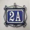 4.3' x 2.2' 11cm x 5.5cm Spanish Classic Blue Hand-Painted Number Tiles & Optional Metal Frames (Blue Number 0) view 2
