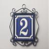 4.3' x 2.2' 11cm x 5.5cm Spanish Classic Blue Hand-Painted Number Tiles & Optional Metal Frames (Blue Number 0) view 3