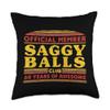 60 Years of Awesome official member saggy balls club 60 Throw Pillow view 1