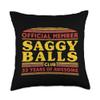 52 Years of Awesome official member saggy balls club 52 Throw Pillow view 1