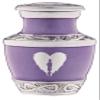 4 Small Urns for Ashes for Women or Men - Set of 4 Purple Urn with Angel Wings - Mini Heart Male and Female Cremation Keepsakes - Memorial Burial for Mom Mother view 4