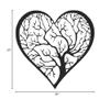Badger Steel USA - Heart Tree of Life - Metal Wall Art - 20" X 20" - Black view 3