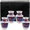 4 Small Urns for Ashes for Women or Men - Set of 4 Galaxy Urns with Angel Wings - Mini Space UniversUrns Male and Female Cremation Keepsakes - Memorial Burial Urn for Mom Mother view 1