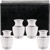 4 Pack Small Urns for Ashes for Women or Men - Set of 4 White Mini Urns with Angel Wings - Heart Urns Male and Female Cremation Keepsakes - Memorial Burial Urn view 1