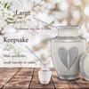 4 Pack Small Urns for Ashes for Women or Men - Set of 4 White Mini Urns with Angel Wings - Heart Urns Male and Female Cremation Keepsakes - Memorial Burial Urn view 3