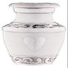 4 Pack Small Urns for Ashes for Women or Men - Set of 4 White Mini Urns with Angel Wings - Heart Urns Male and Female Cremation Keepsakes - Memorial Burial Urn view 4