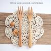 Wooden Forks, Fruit Salad Fork , Dinner Fork for Food, Desserts, Salad, Fruit, Wood Forks for Appetizer Snack Fruit Dessert Kids Reusable view 2