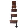 6 Tiers Wall Shelves for Bedroom Decor,Industrial Pipe Shelving Wall Shelves for Living Room Kitchen Storage,Wall Mounted Rustic Wood Pipe Shelves for Books,Shelf for Bathroom,Office,Laundry Room view 3