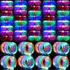 Honoson 96 Pack Glow in the Dark Party Supplies, Light up Glasses LED Bracelets, Neon Favor Flashing Bulk Gift for Adult (Vibrant Color) view 1