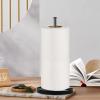 Cabilock Vertical Roll Paper Holder Desktop Tissue Rack for Bathroom Kitchen Home Decor Retractable Stand for Paper Finish view 2