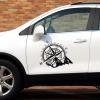 LadyCent 2PCS Car Door Side Stickers Vinyl Film Auto Decoration Decal for SUV,Carbon Fiber,50CMx40CM view 3