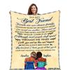 to My Best Friend, Friends are Our Chosen Family, My Dear Friend I Thank You, Customized Names, On Birthday, Friendship Day, Ultra Soft Light Weight Super Warm Fleece Blanket Gift view 1