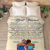 to My Best Friend, Friends are Our Chosen Family, My Dear Friend I Thank You, Customized Names, On Birthday, Friendship Day, Ultra Soft Light Weight Super Warm Fleece Blanket Gift view 3