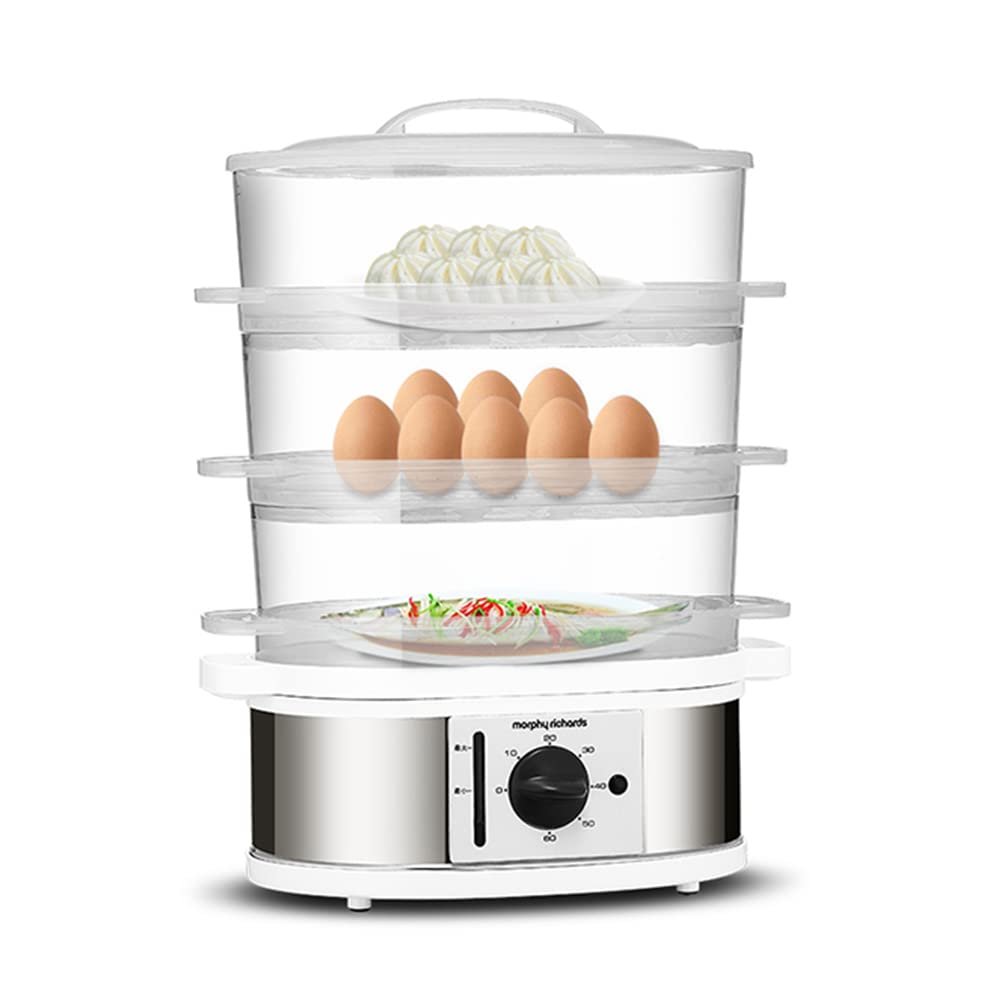 Multifunctional Electric Steamer, 3-Layer Large-Capacity Automatic Power-Off Household Steamer Steamer