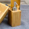 2 Pack Bamboo Liquid Soap Dispenser, Refillable Lotion Pump Bottles Stainless Steel Press Pump Hand Soap Bottles for Bathroom Kitchen Dish Toilet (250ML) view 3