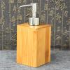 2 Pack Bamboo Liquid Soap Dispenser, Refillable Lotion Pump Bottles Stainless Steel Press Pump Hand Soap Bottles for Bathroom Kitchen Dish Toilet (250ML) view 4