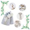 LUXFINA 52PCS Personalized Wedding Favors Macrame Keychains with Tassels,Wedding Party Souvenir Gift Set, Wedding Gifts for Guests for Car Key Purse Phone Supplies, Beige; view 2