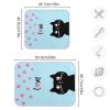 Absorbent Dish Drying Mat for Kitchen Counter - Blue Love Cat Microfiber Drying Pad, Reversible Drainer Mats for Countertop, Lager 18 x 24 inch view 3