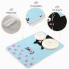 Absorbent Dish Drying Mat for Kitchen Counter - Blue Love Cat Microfiber Drying Pad, Reversible Drainer Mats for Countertop, Lager 18 x 24 inch view 4