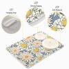 Absorbent Dish Drying Mat for Kitchen Counter - Flowers Lotus Yellow Microfiber Drying Pad, Reversible Drainer Mats for Countertop, Lager 18 x 24 inch view 4